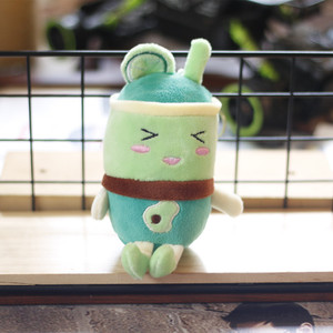 Ruunjoy พวงกุญแจตุ๊กตาฟองนมหน้าผลไม้นุ่มมากของขวัญ<span class=keywords><strong>หวาน</strong></span>ของขวัญฟองชา Boba - Product Image 5