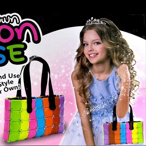 Bolsa Tejida de Punto con Parches de Colores Ecológica, Bolso Hecho a Mano, Mochila Artesanal, Bolso Arcoíris, <span class=keywords><strong>Kit</strong></span> de Manualidades para Niños, Juguete para Niños - Product Image 2