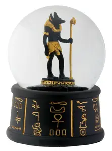 Resina a buon mercato egitto statua Anubis ASTET faraone egitto snow globe grecia souvenir snow globe