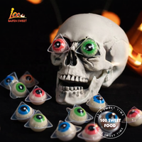 Candy Factory Envasado individualmente Eyeball Fruit Jelly Fruit Jam Filled Gummy Candy
