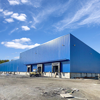 Estructura de acero prefabricada galvanizada en baño caliente almacén de metal edificio galpón industrial precio