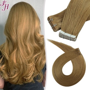 Puddinghair Vente d'usine Extensions de cheveux Remy double tirage à bandes adhésives Vierge ultra-lisses # 8 Extensions de cheveux humains à bandes adhésives - Product Image 1
