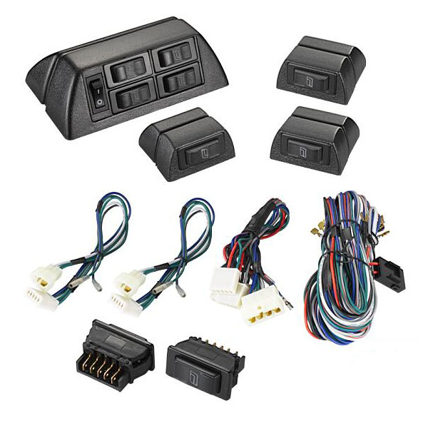 2ウィンドウまたは4ウィンドウ用のユニバーサルパワーウィンドウキット