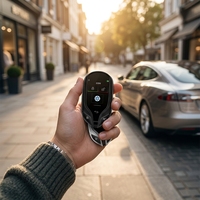 Clé de voiture intelligente avec écran tactile LCD, télécommande sans clé avec fonction de localisation Apple Find My pour véhicules à démarrage par bouton-poussoir universels