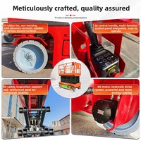 Equipo de Trabajo Aéreo Berui GTJZ1214, Plataforma Elevadora de Tijera Eléctrica Móvil Hidráulica de 14 m con Capacidad de Carga de 320 kg