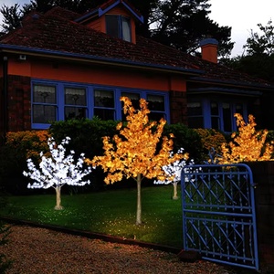 Árbol <span class=keywords><strong>de</strong></span> metal <span class=keywords><strong>LED</strong></span> <span class=keywords><strong>de</strong></span> cerezo artificial con luz blanca para exteriores para decoración <span class=keywords><strong>de</strong></span> patio o jardín para <span class=keywords><strong>Navidad</strong></span> con voltaje <span class=keywords><strong>de</strong></span> 110V/220V - Product Image 2