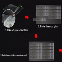 95% Transparent Led Écran Adhésif Programmable Flexible Led Fenêtre D'affichage Publicité Transparent Led Film Écran pour Verre