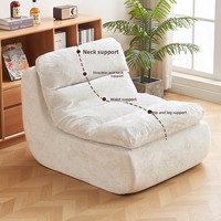 Canapé-lit convertible moderne en tissu velours côtelé pour une personne, ensemble de poufs doux et confortables pour petit appartement ou balcon, modulaire