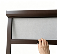 Moustiquaire coulissante invisible pour fenêtres, écran rétractable en fibre de verre, profilé en aluminium, moustiquaire de sécurité pour portes