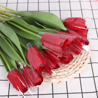 Buket Tulip Simulasi 3D Lembut, Dekorasi Bunga Palsu dengan Tekstur Seperti Asli, Hiasan Pernikahan