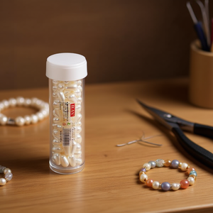 Perle ILAN Abalorio 6mm x 10mm, colore perla, perline sfuse per la creazione di gioielli - Product Image 2