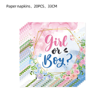 Gender-Reveal-Themenparty Geschirrset Junge oder Mädchen Party Geburtstag Teller Banner Hintergrund Einweggeschirr Tafelservice