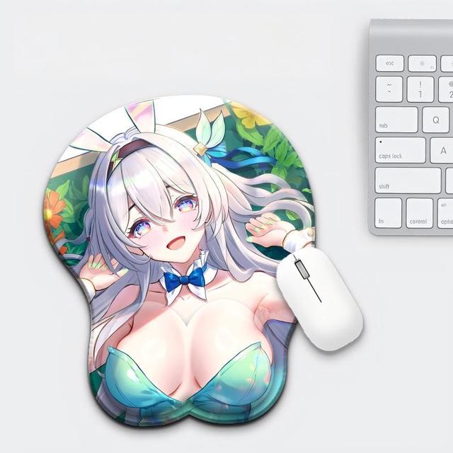 Computer Home Hotel Office Funny Anime 3D Gaming Silicone Mouse Pad Ergonomic with Wrist Support Rest in Stock