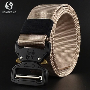 Cintura sportiva resistente da uomo neutra da <span class=keywords><strong>donna</strong></span> con robusta lega per fibbia a fascia larga in Nylon in cintura verde marrone - Product Image 3