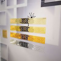 Autocollant Mural Amovible 3D en Trois Dimensions, Miroir en Plastique Acrylique pour Décoration de Salon et Maison