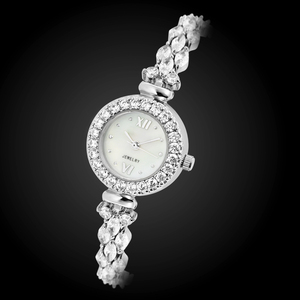Reloj de pulsera con diamantes para mujer CITIZEN Movimiento de cuarzo Esfera de nácar 3BAR Resistente al agua Correa de latón - Product Image 3