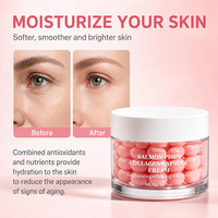 Crème hydratante anti-rides pour le visage, crème en capsules de DNA de saumon PDRN, crème nourrissante pour la peau élastique, soin de la peau pour les peaux sèches et ternes, service ODM