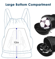 Sac à dos à cordon de serrage imperméable au design tendance avec GPS et panneau solaire, en polyester, sac de sport multifonctionnel