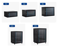 Armoire serveur 6U 300*530*400mm 19 pouces murale ou sur pied en acier laminé à froid SPCC pour centre de données et réseau.