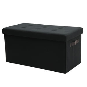 HStex personalizzato <span class=keywords><strong>pouf</strong></span> mobili moderni divano in tessuto set sgabello <span class=keywords><strong>grigio</strong></span> pieghevole di stoccaggio sgabello <span class=keywords><strong>pouf</strong></span> con 6 pulsanti - Product Image 1