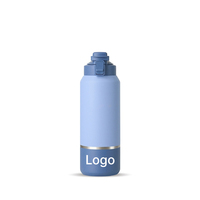 Bouteille isotherme en acier inoxydable anti-fuite, réutilisable, sans BPA, gourde sportive pour le camping et les aventures en plein air