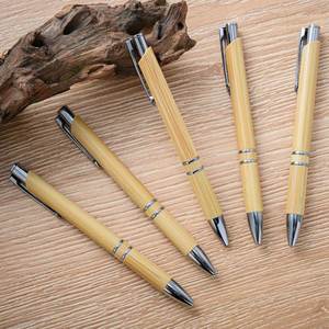 Stylos à bille en bambou personnalisés avec logo publicitaire pour les événements promotionnels et les salons professionnels - Product Image 6