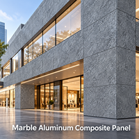 Panneau composite en aluminium marbré revêtu de PVDF de 4 mm, 4x8 pieds, veiné brun, pour la décoration des murs extérieurs de villas