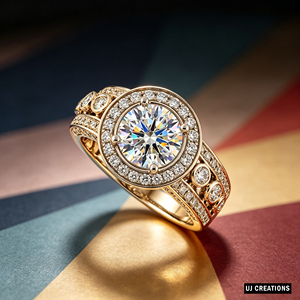 Anillo de Boda Personalizado de Oro Sólido S925/9K/14K/18K con Diamante Cultivado en Laboratorio de 1.00 Quilates, Calidad VVS-VS, Corte Brillante, Anillo de Rodio para Fiesta - Product Image 2