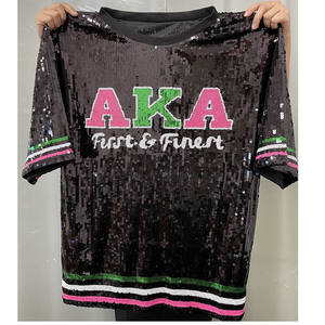 All'ingrosso della fabbrica personalizza paillettes greco AKA Delta Sororities donne in paillettes Jersey <span class=keywords><strong>vestiti</strong></span> - Product Image 2