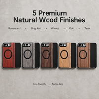 Étui de téléphone magnétique en bois de noyer foncé de luxe avec support de fixation pour voiture pour iPhone Duo, coque de protection professionnelle