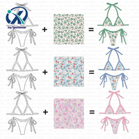 Fabricant de maillots de bain personnalisés à impression numérique par transfert thermique, ensemble de bikinis triangle pour femmes, design de maillot de bain