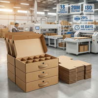 Boîtes en carton ondulé kraft durables et pliables avec gaufrage pour supermarchés et déménagements