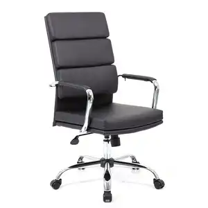 Chaise de bureau tournante ergonomique confortable en PVC Chaise de bureau en cuir de patron Chaise de bureau de direction