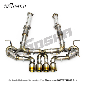 ระบบท่อไอเสีย Boska Titanium Catback พร้อมท่อดาวน์ไปป์สำหรับ Chevrolet CORVETTE C8 Z06 ปี 2019-2025 ท่อไอเสียแบบ OEM พร้อมวาล์ว - Product Image 6