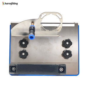 Professionnel 45 °   Outil de chanfreinage de carreaux avec support de meuleuse d'angle à plaque de base bleue pour la découpe et le traitement des bords de carreaux en céramique - Product Image 1