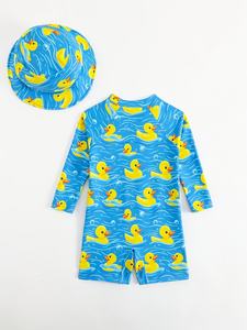 Maillot <span class=keywords><strong>de</strong></span> <span class=keywords><strong>bain</strong></span> une pièce à fermeture éclair pour enfants + <span class=keywords><strong>bonnet</strong></span> <span class=keywords><strong>de</strong></span> <span class=keywords><strong>bain</strong></span> assorti, maillot <span class=keywords><strong>de</strong></span> <span class=keywords><strong>bain</strong></span> à manches longues pour bébé garçon, ensemble <span class=keywords><strong>de</strong></span> <span class=keywords><strong>bain</strong></span> deux pièces pour la plage - Product Image 2
