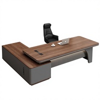 Bureau de direction de luxe moderne, grand bureau de président, mobilier simple, table de direction, combinaison chaise