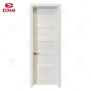 Interior latest design shaker style wood door wholesale price of white painting wooden doors house use american style wood door