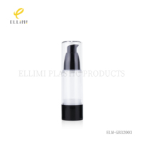 Ensemble de pompe sans air et de flacon pulvérisateur à double fonction |   Emballage cosmétique noir et transparent pour sérum, lotion et brume