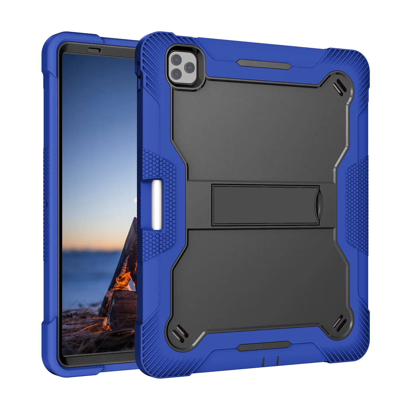 Military Rugged Armor Hybrid Full-Body Protective Silicone Tablet Case for Apple iPad Pro 12.9 2021 Smart Case