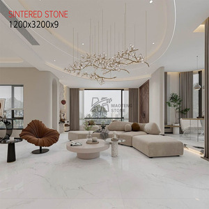 Piano <span class=keywords><strong>di</strong></span> Lavoro e Pavimento in Pietra Sinterizzata Artificiale <span class=keywords><strong>di</strong></span> Alta Qualità, Design Moderno 3D Veneziano Bianco Lucidato - Product Image 6