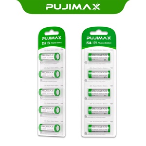 Pile alcaline super puissante PUJIMAX <span class=keywords><strong>23A</strong></span> 12V A23 <span class=keywords><strong>MN21</strong></span> V23GA longue durée, anti-fuite, 5 pièces/carte pour télécommandes de clés, alarmes et portes de garage - Product Image 1