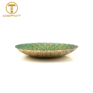 Placas de cargador verde comercial Placas de cargador de vidrio Placas de buen comedor Venta al por mayor a granel - Product Image 6