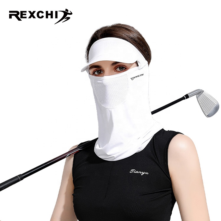 REXCHI XTJ72 летняя маска с защитой от УФ-лучей из ледяного шелка, бандана с полями, шляпа для велоспорта, рыбалки, лица, банданы, рок-концерта