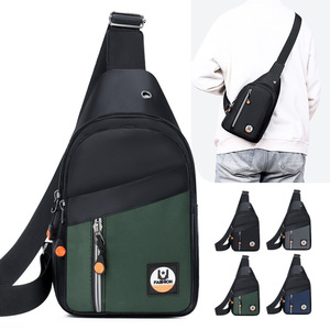 Men's Chest Bag Oxford Cloth Gray Black Green Blue Simple Fashionable Outdoor Casual Travel Crossbody Bag - Product Image 4