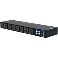 PDU Inteligente Personalizable Estándar de EE. UU. 120V 15A 8 Tomas de Corriente, Gestión Remota de Red, Gabinete de Servidor para Centro de Datos