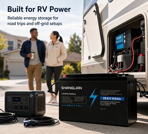Baterai LiFePO4 Siklus Dalam 25.6V 100Ah dengan BMS Pintar Bersertifikasi CE/FCC/RoHS, Baterai Lithium 2560Wh untuk Panel Surya, Kapal, dan RV - Product Image 5