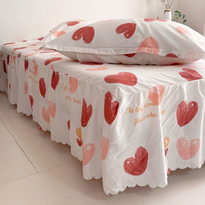 Juego <span class=keywords><strong>de</strong></span> <span class=keywords><strong>Funda</strong></span> Nórdica <span class=keywords><strong>de</strong></span> 4 Piezas con Estampado <span class=keywords><strong>de</strong></span> Corazón Rojo en Microfibra - Product Image 3