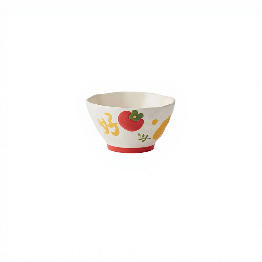 Bol rouge de 5 pouces
