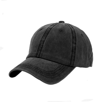 Logo personnalisé couleur unie casquette de baseball unisexe lavage mode chapeau de sport 6 panneaux coton casquette de baseball